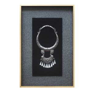 Silver Necklace Shadow Box 3D Art